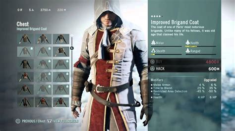 assassin's creed unity best gear.